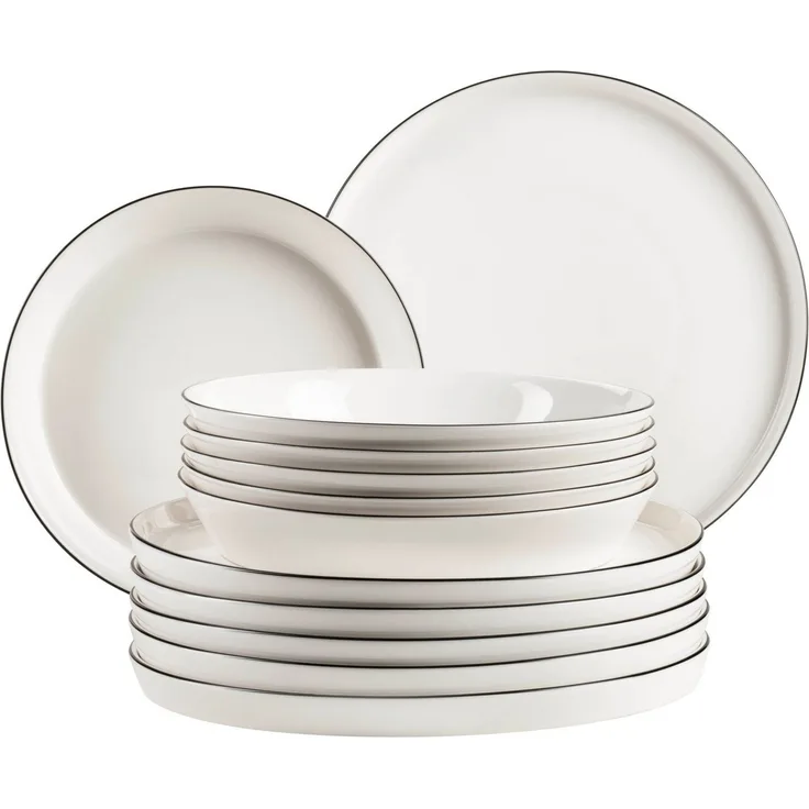 MÄSER Tafelservice SITA, aus Porzellan (12-tlg), 6 Personen, Porzellan, Geschirr-Set, Service