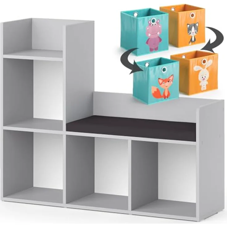 Kindersitzbank Luigi Grau 107.2 x 88.6 cm mit 2 Faltboxen opt. 2 Vicco – Bild 7