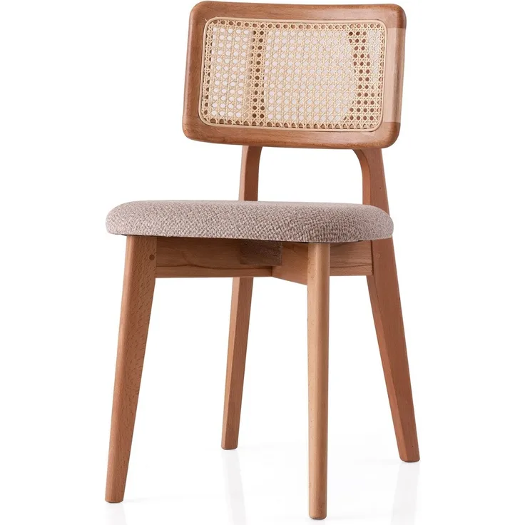 Skye Decor 'Punto - 4453' Stuhl, Eiche / Beige, 43 x 80 x 46,5 cm