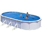 GRE Ovalformbeckenset Stahloptik Atlantis 800 x 470 x 132 cm