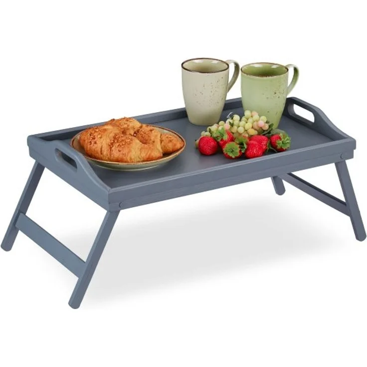 Bambus Betttablett grau – Bild 1