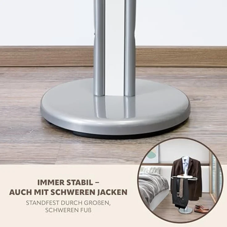 bremermann Herrendiener Kleiderbutler, Herrendiener, stummer Diener, Garderobe, silbergrau – Bild 7