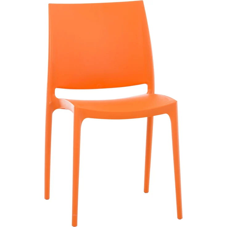 CLP 2er Set Stapelstühle Maya bis zu 130 kg belastbar,orange – Bild 2