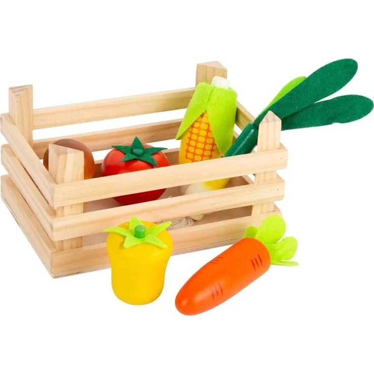 Small Foot spielset Gemüse junior 18x12 cm Holz/Filz natur