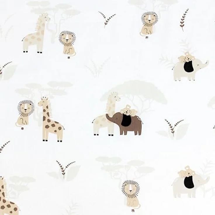 TupTam Baby Wickeltischauflage mit Baumwollbezug Gemustert, Farbe: Savanne Beige, Größe: 70x70 cm – Bild 7