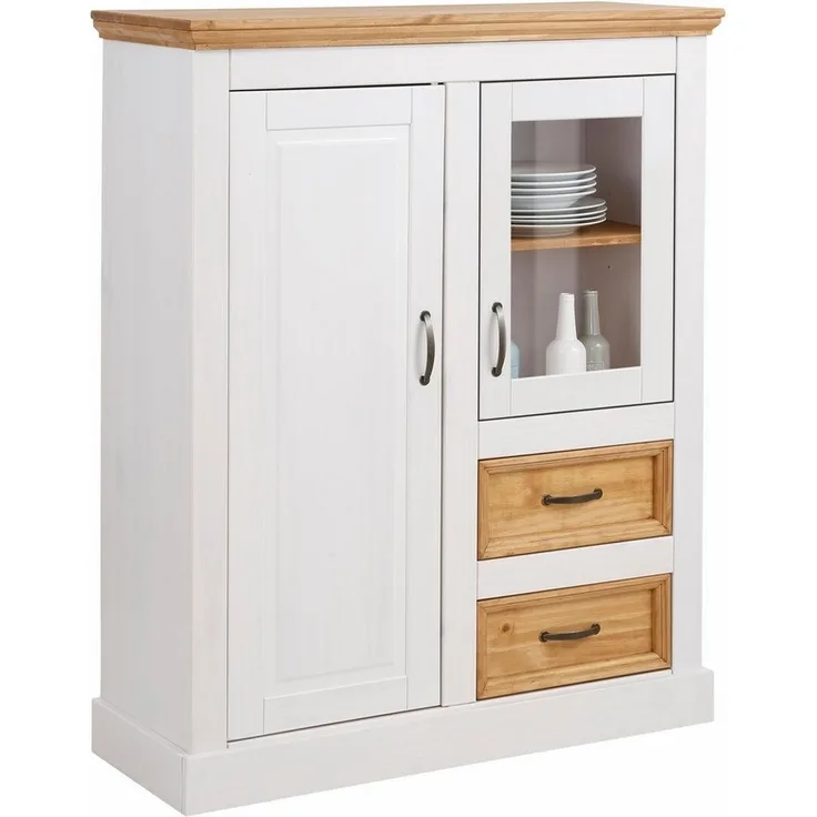 Home affaire Highboard Selma, Vitrine, Breite 100 cm