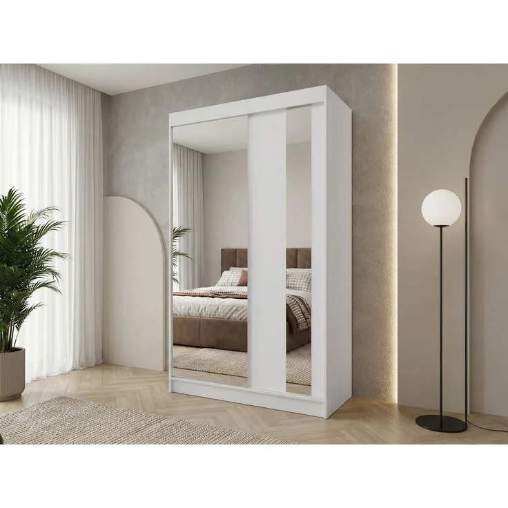 Beautysofa Kleiderschrank GAJA II mit Spiegel (Schrank mit Schubladen und Kleiderstange, moderner Schiebetürenschrank) Breite: 120 cm, 200 cm oder 240 cm – Bild 2