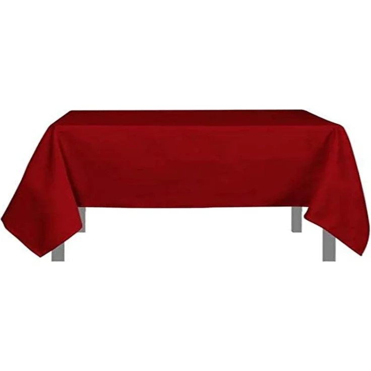 Soleil d'ocre, ALIX Tischdecke 140x140 cm, Rot, Wasserabweisendes, schmutzabweisendes Polyester