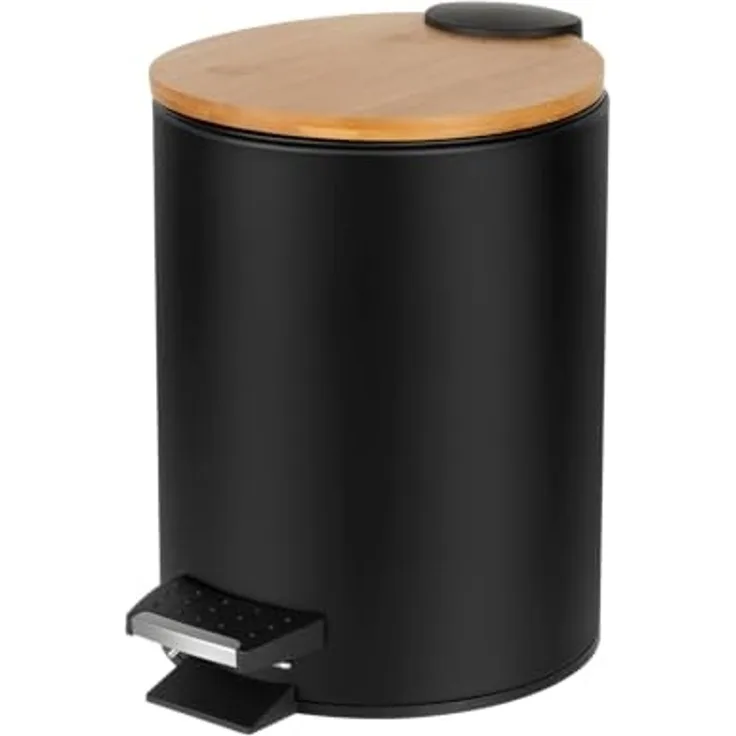 Teesa Mülleimer mit Pedal schwarz (TSA0402)