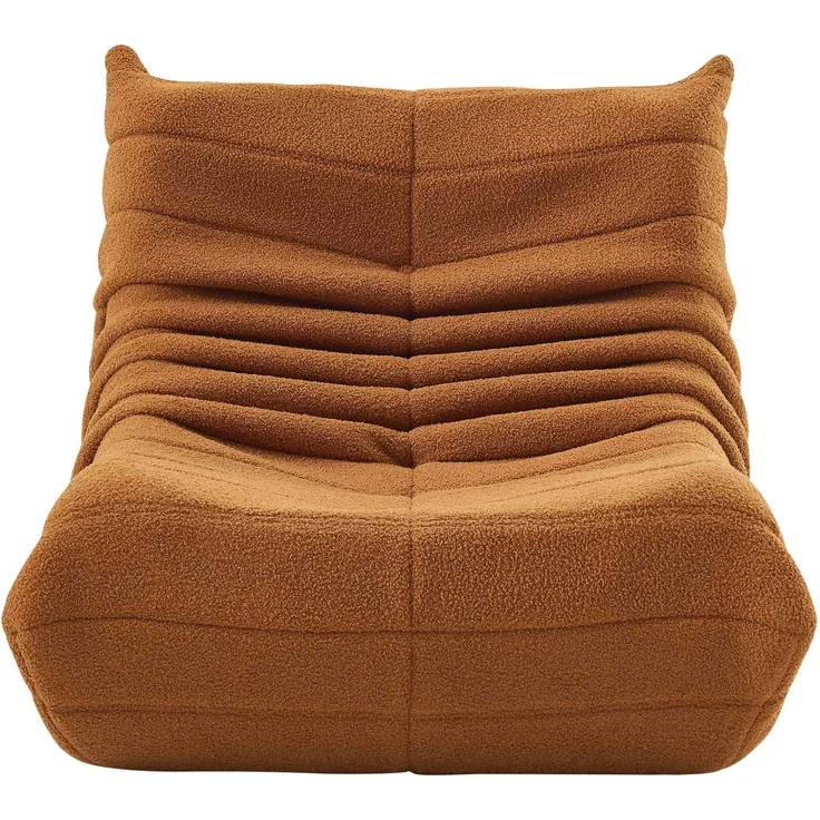 Loungesofa 105x90x72 cm, Orange, Teddy-Vlies, ergonomisch, hochdichte Schaumstoff-Polsterung – Bild 7