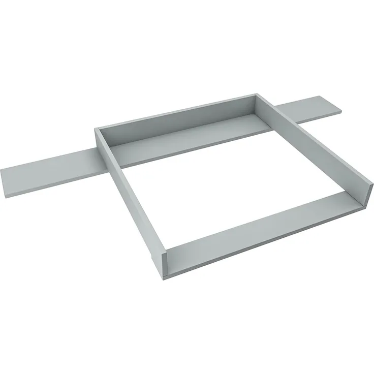 REGALIK Wickelaufsatz für Hemnes Kommode mit 8 Schubladen IKEA 78x80 cm - Abnehmbar Wickeltischaufsatz für Kommode in Asche - Abgeschlossen mit ABS Material 1mm
