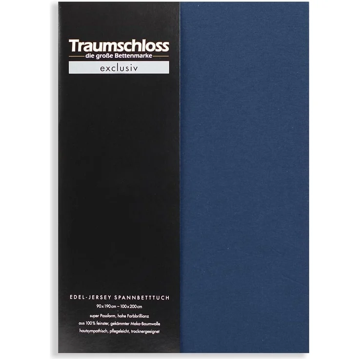 Traumschloss Exclusiv Edel-Jersey Spannbettlaken marine 140-160x200