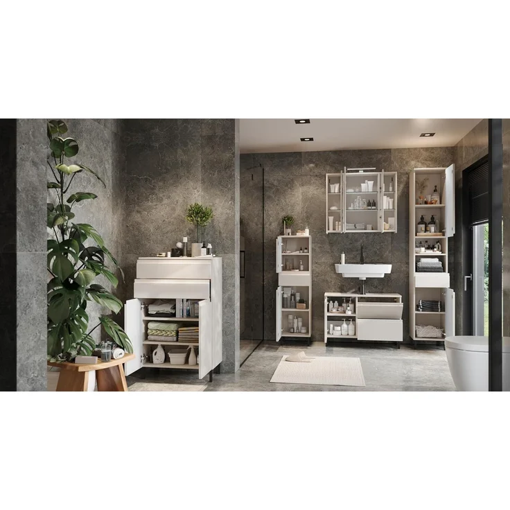 GERMANIA Waschbeckenunterschrank Scantic (1-St) mit Siphonausschnitt – Bild 8