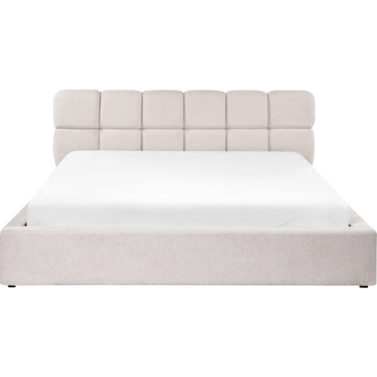 Bett mit Stauraum Stoff BASTON 180x200 cm Hellbeige – Bild 6