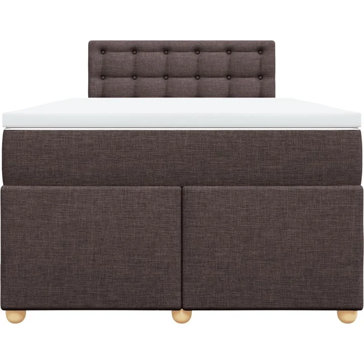 vidaXL Boxspringbett mit Matratze Dunkelbraun 120x200 cm Stoff 3288964 – Bild 6