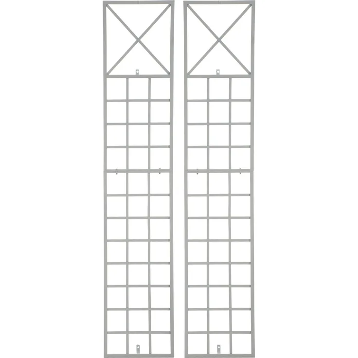 Rankgitter HILDE 2er Set - 40x1x198cm, Metall, Weiß | Rankhilfe Kletterpflanzen Gartendekoration