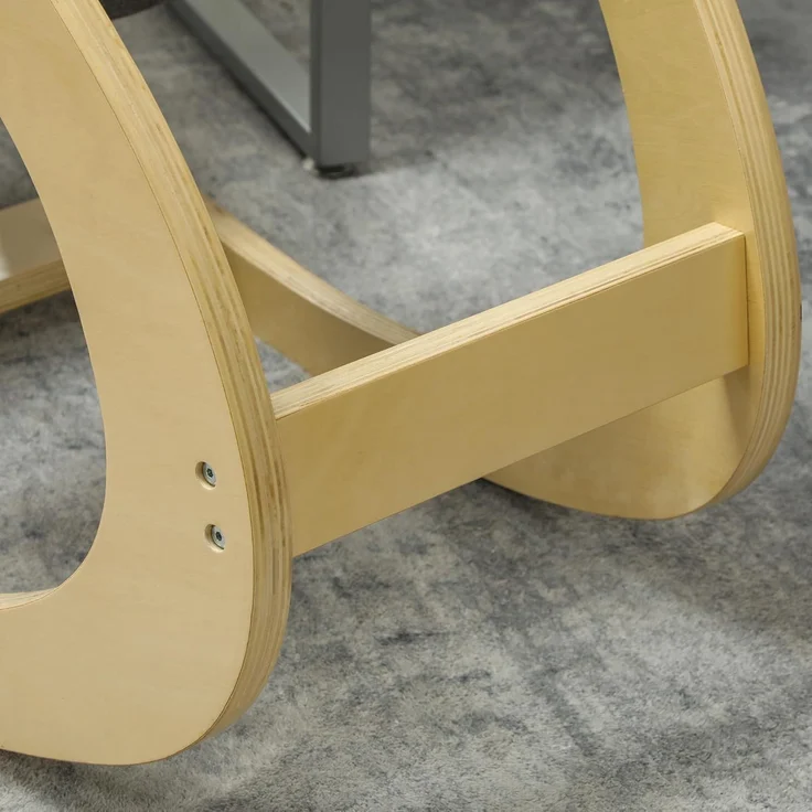 HOMCOM Stuhl Ergonomischer Kniehocker, Schaukelnder Kniestuhl (Schreibtischstuhl, 1 St), für Homeoffice, zur Verbesserung der Körperhaltung, Grau – Bild 8