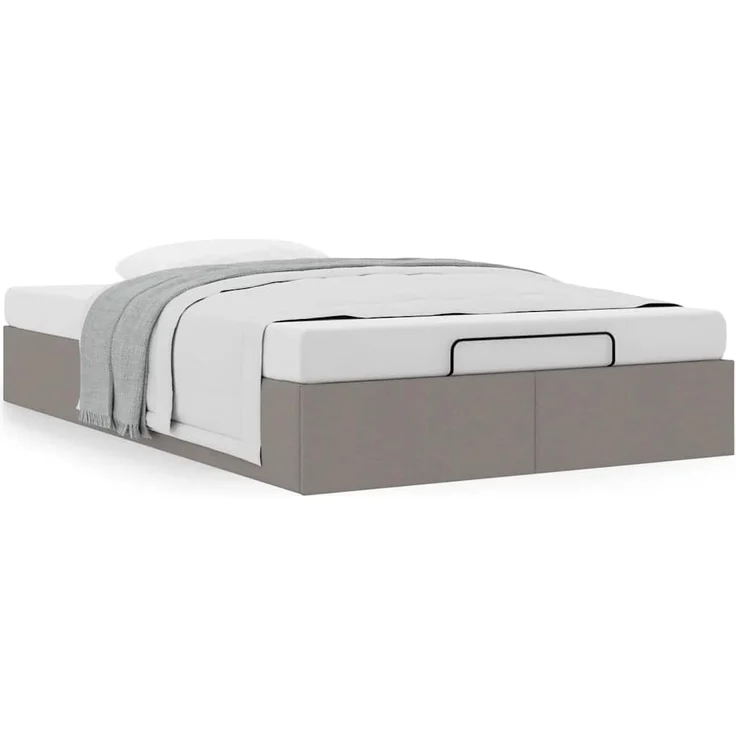 vidaXL Ottoman-Bett ohne Matratze Taupe 120x190 cm Stoff 3310865 – Bild 3