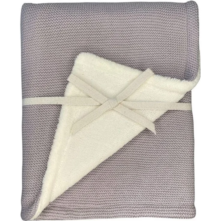 Babydecke Winterdecke Neugeborene Baumwolle/ Fleece OEKO-TEX® Kinderwagendecke, DIKOS, PREMIUM Qualität, ALTROSA/GRAU, warm, kuschelweich, Babygeschenk – Bild 4