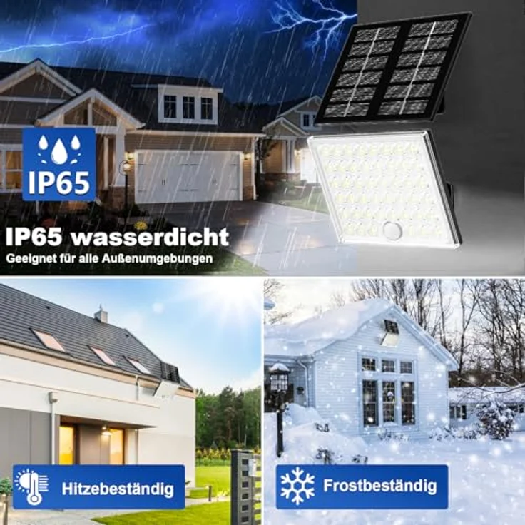 Realky Solarlampen für Außen mit Fernbedienung,Außenlampe mit bewegungsmelder,IP65 Wasserdichte Solarleuchte mit Drei Farbtemperaturen für Garage, Garten, Haustüren, Rasen-1 Stück – Bild 6
