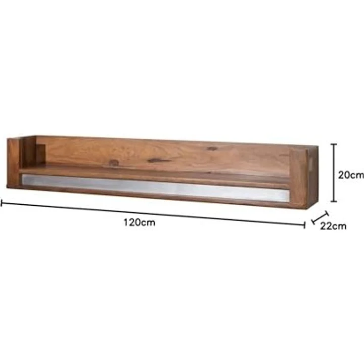 Wandboard Sheesham 120x22x20 noble unique lackiert SYDNEY #108 – Bild 3