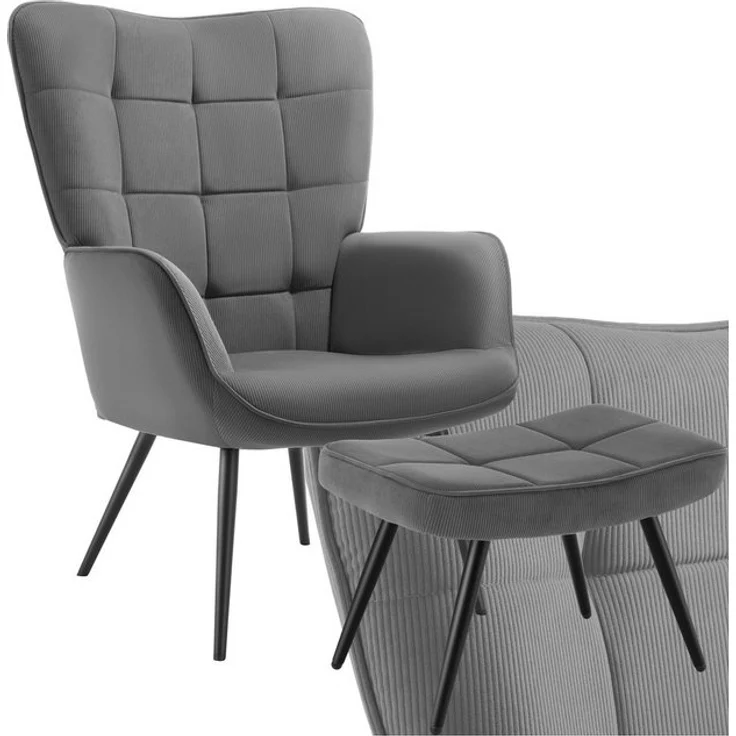 tectake Relaxsessel Sessel, gepolstert – Bild 4