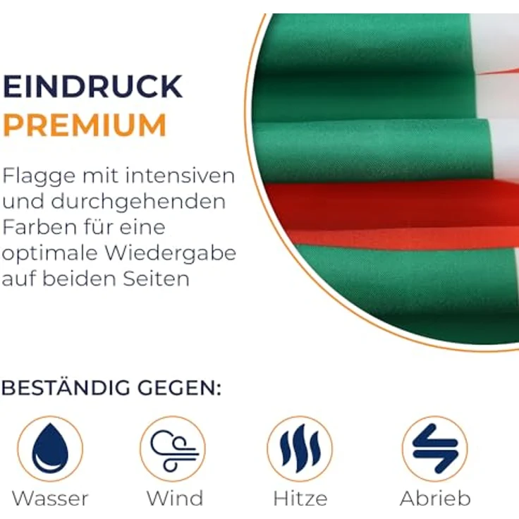 AZ FLAG - Flagge Algerien - 250x150 cm - Algerische Große Fahne 100% Polyester mit Messing-Ösen - 300g – Bild 3
