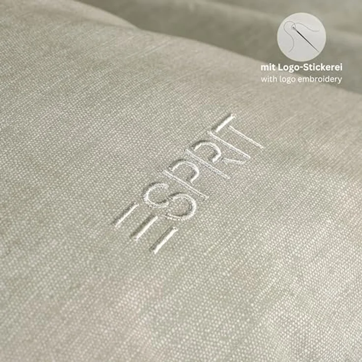 Esprit Bettwäsche HARP Renforcé Kissenbezüge und Bettwäsche, Baumwolle, 2 teilig, 40x80 cm 2er Pack in Grau – Bild 4