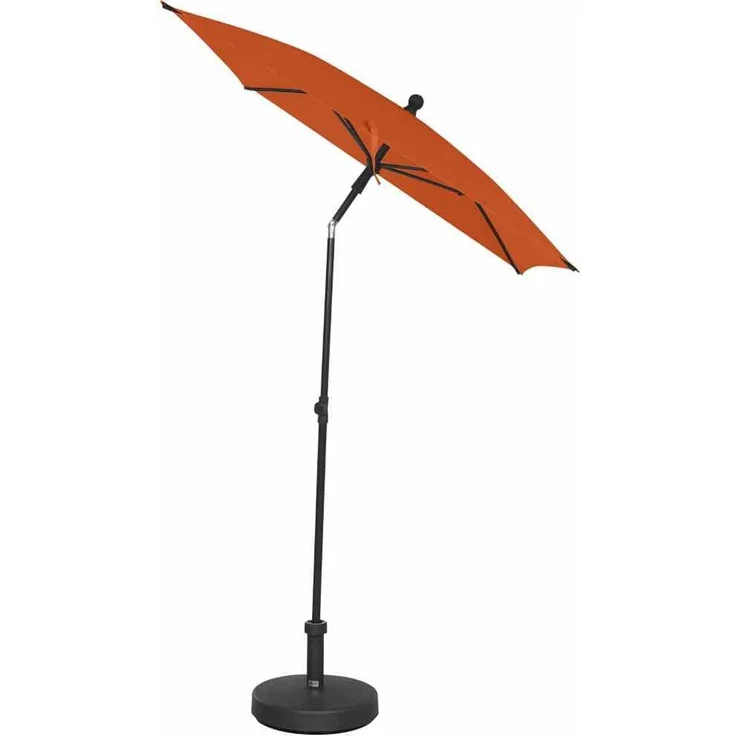 City Mittelstockschirm anthrazit/terracotta 140x210cm – Bild 9