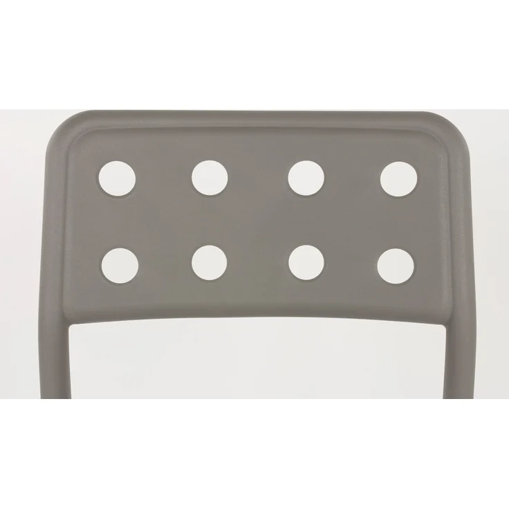 Gartenstuhl Serra im 4er-Set, Grau aus wetterfestem Kunststoff 45,5x53x80 cm – Bild 9