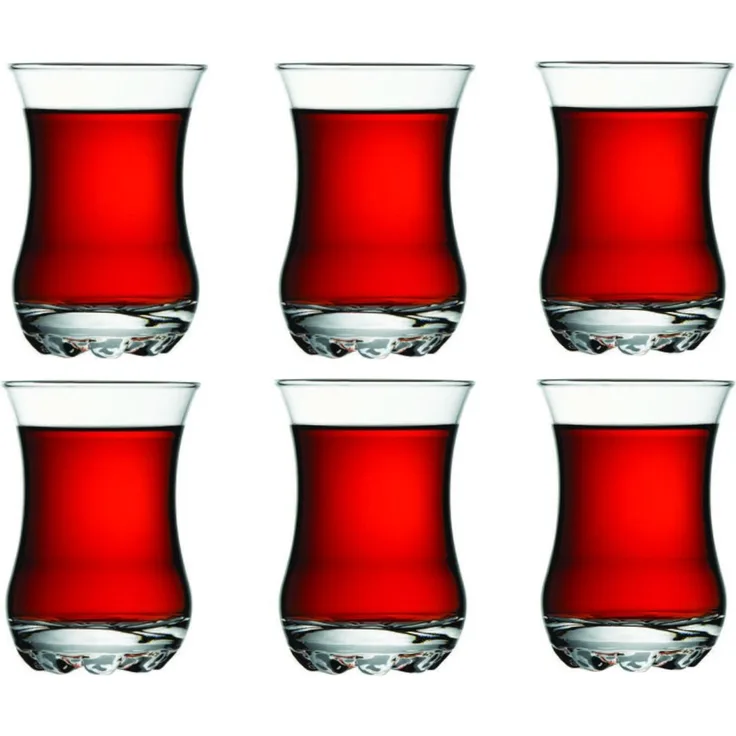 Pasabahce Sylvana 42411 - 6 Stück Türkische Teegläser-Set orientalischen Tee modern Gläserset