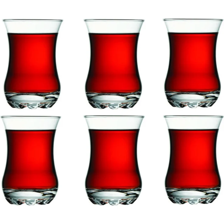 Pasabahce Sylvana 42411 - 6 Stück Türkische Teegläser-Set orientalischen Tee modern Gläserset