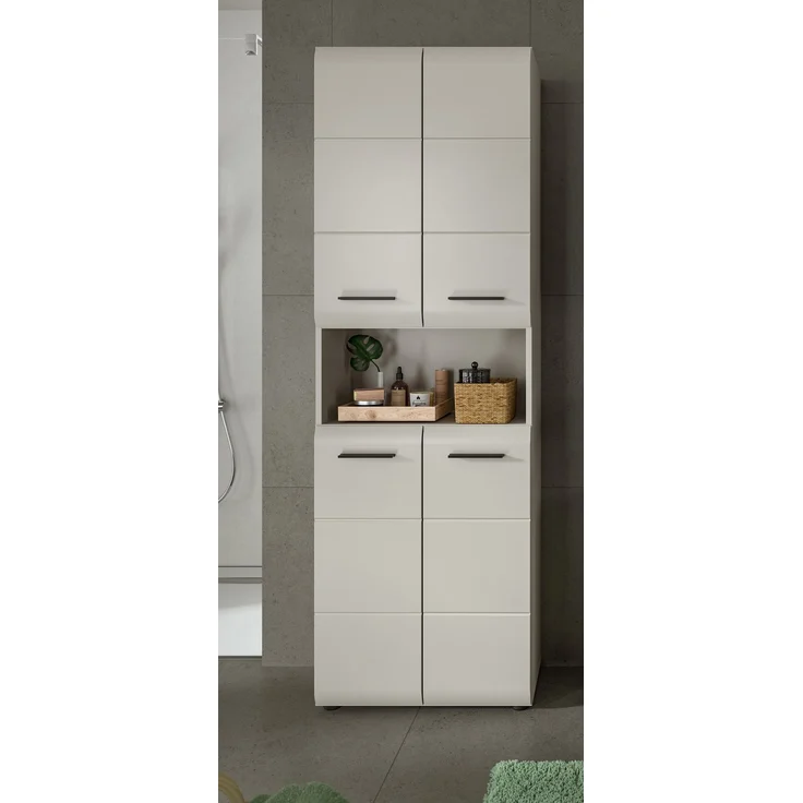 Ice Badschrank hoch in Kaschmir Nachbildung matt – Bild 6