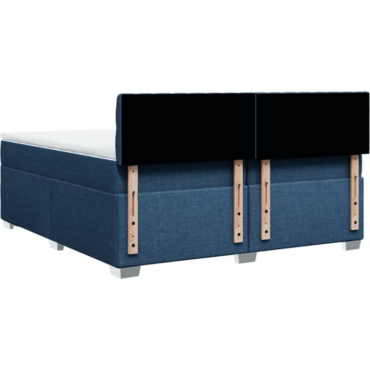 vidaXL Boxspringbett mit Matratze Blau 200x200 cm Stoff 3286008 – Bild 10