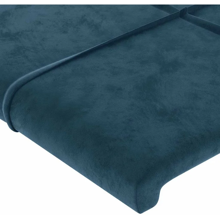 vidaXL Kopfteil Dunkelblau 90x5x118/128 cm Samt Blau (Art-Nr 3116372) – Bild 4