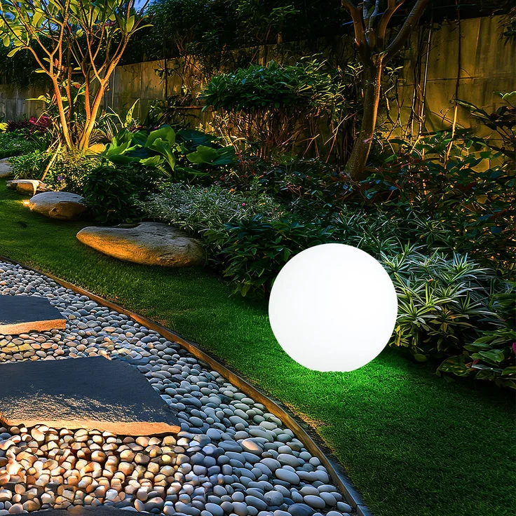 Kugelleuchte, Erdspieß, weiß, 40 cm – Bild 7