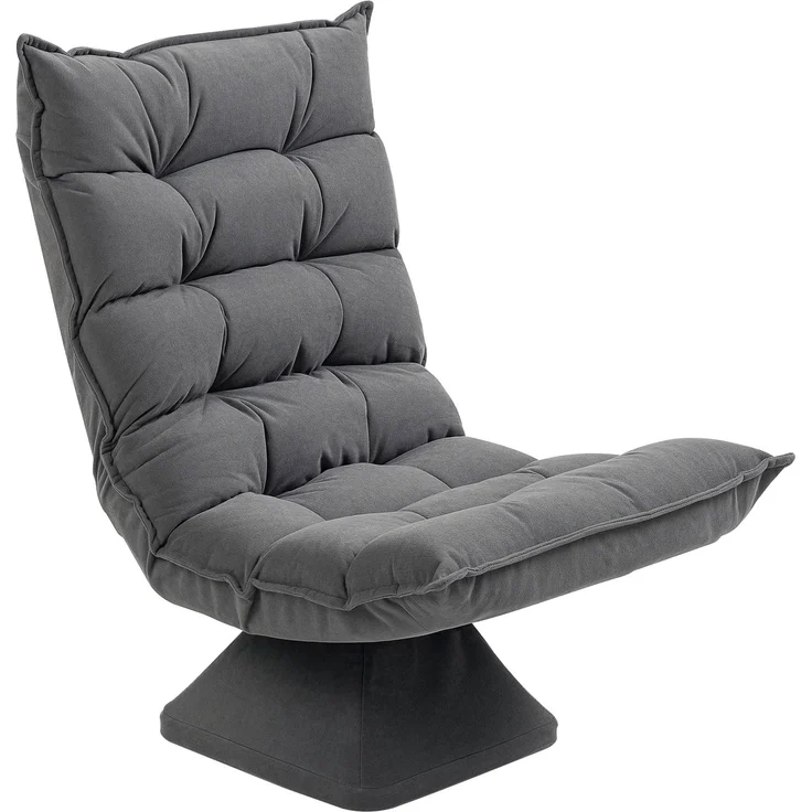 MELAYR, Relaxsessel Lesesessel, drehbar, 62 cm x 70 cm x 95 cm, Grau – Bild 1