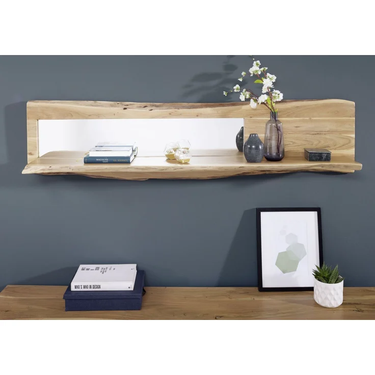 Wandregal Akazie 165x22x38 natur lackiert PURE ACACIA #706 – Bild 3