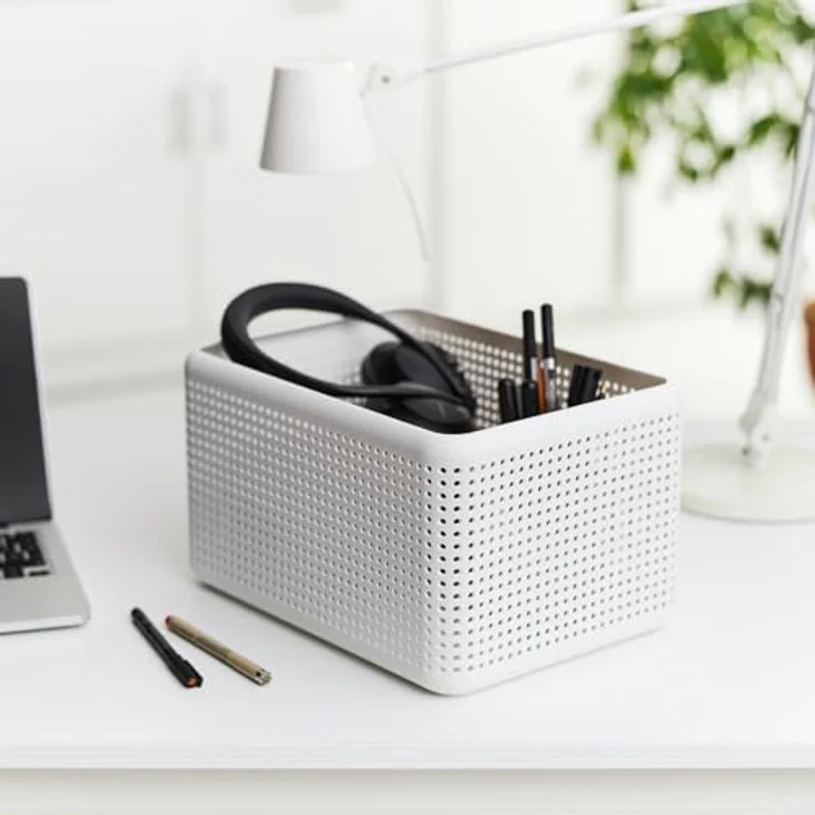 Rotho Madei Aufbewahrungsbox 13l, Kunststoff (PP) BPA-frei, weiss, 13l (32,6 x 23,8 x 18,8 cm) – Bild 2