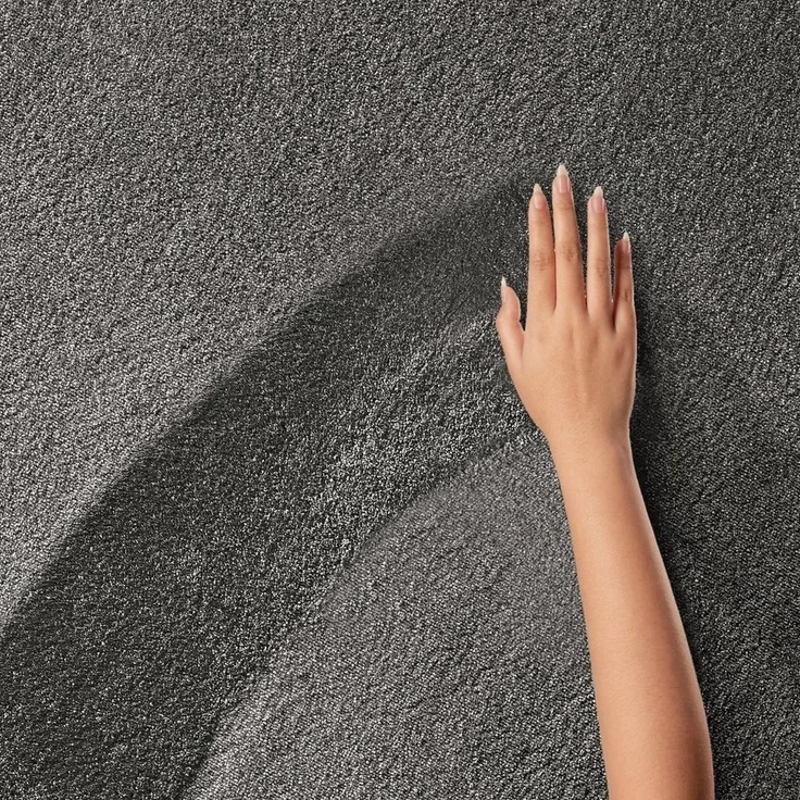 TaCa Home Teppich Hochwertiger Webteppich aus Soft Touch Polypropylen, rund, Höhe: 13 mm, Extra weicher Designer Bodenteppich – Bild 2