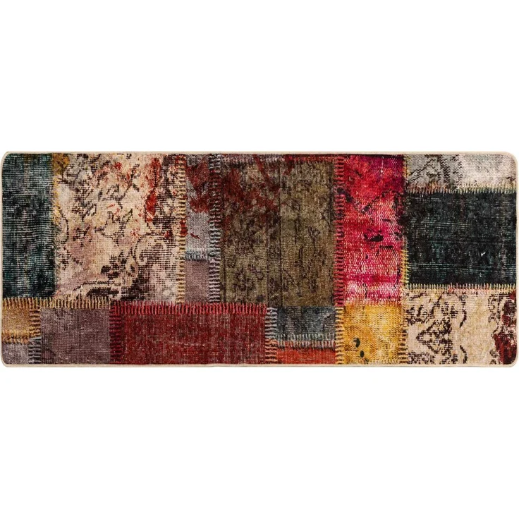 vidaXL Teppichläufer MARSA Mehrfarbig 100 x 50 cm Polyester und PVC 42023234 – Bild 2