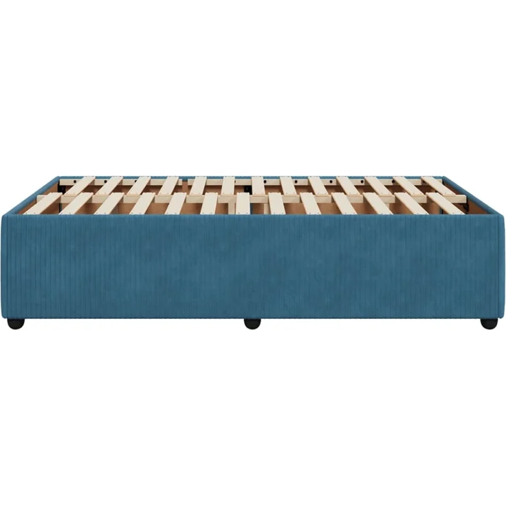 vidaXL Bettgestell Blau 120x200 cm Samt 3285004 – Bild 5