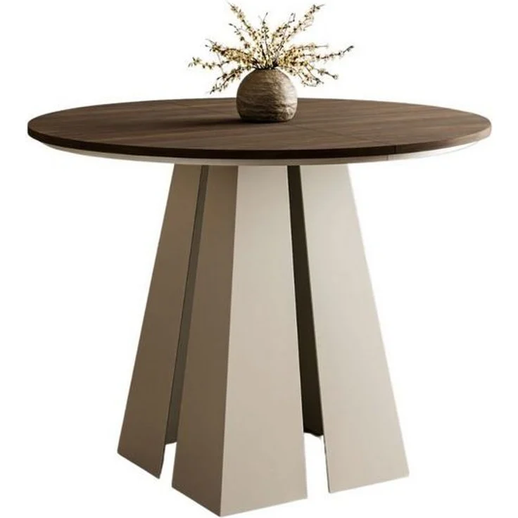 Compleo Esstisch Ø: 100cm oder 120 cm, Designer Tisch, ausziehbarer Tisch TRENDI – Bild 3