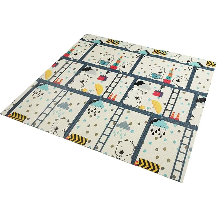 Baby Vivo 'Bären' Spielmatte, doppelseitig, Polyethylenschaum bunt, 200 x 180 cm – Bild 6