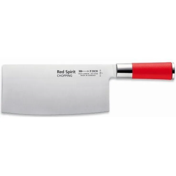 Friedrich Dick 'Red Spirit' Chinesisches Kochmesser, Stahl / Kunststoff rot, 18 cm