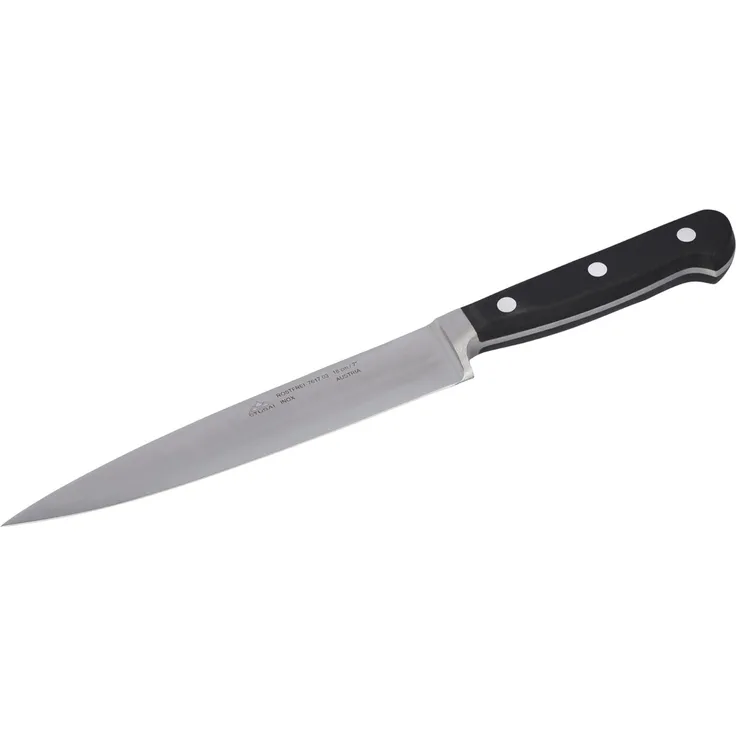 STUBAI Kochmesser geschmiedet, schmale Form, Klingenlänge: 180 mm, schwarz