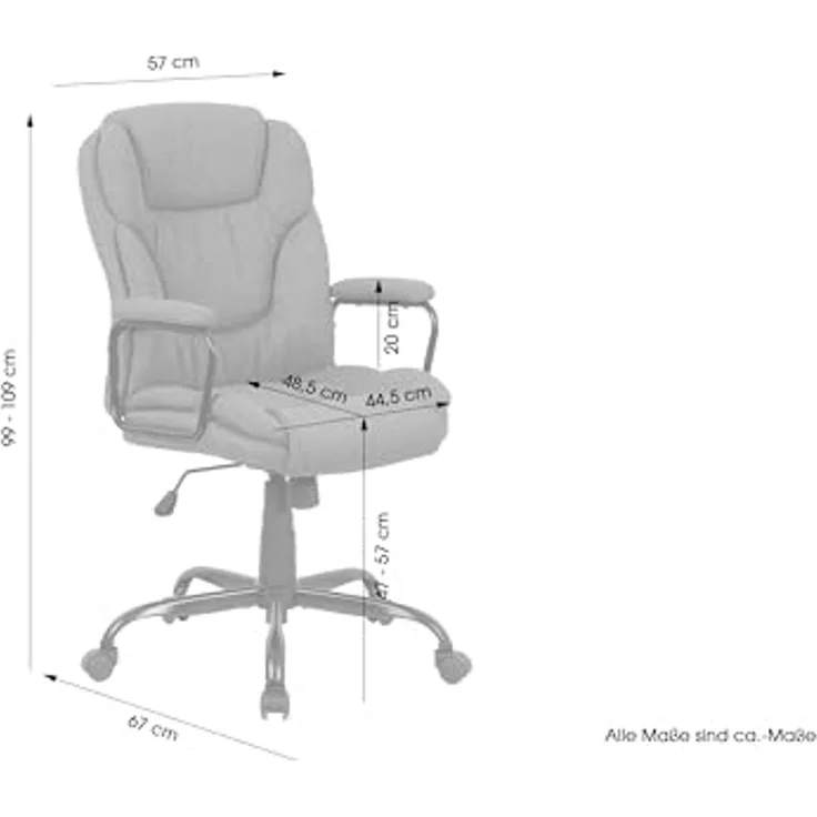 byLIVING Chefsessel Sting (1 St), gemütlich gepolsterter Bürostuhl mit viele Einstellungsmöglichkeiten – Bild 3