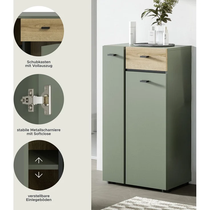 Aqua Standschrank in Sage Green Nachbildung – Bild 7