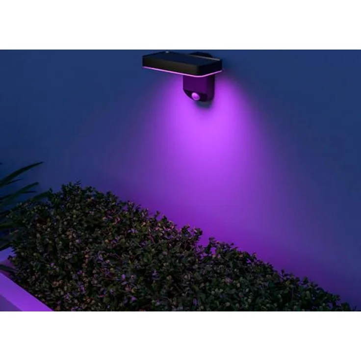 CALEX Smart Outdoor Solar LED Wandleuchte, integriertes LED-Modul, wasserdicht, App- & Sprachsteuerung, Schwarz – Bild 4