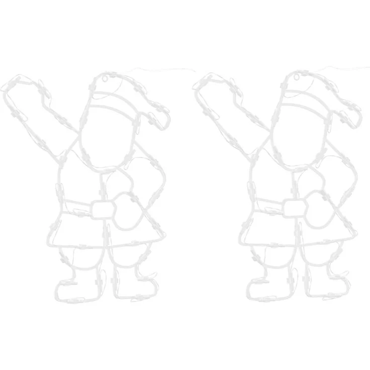 vidaXL Weihnachtsbeleuchtung Weihnachtsmann-Silhouette 2 Stk. 35 LEDs 4019598 – Bild 1